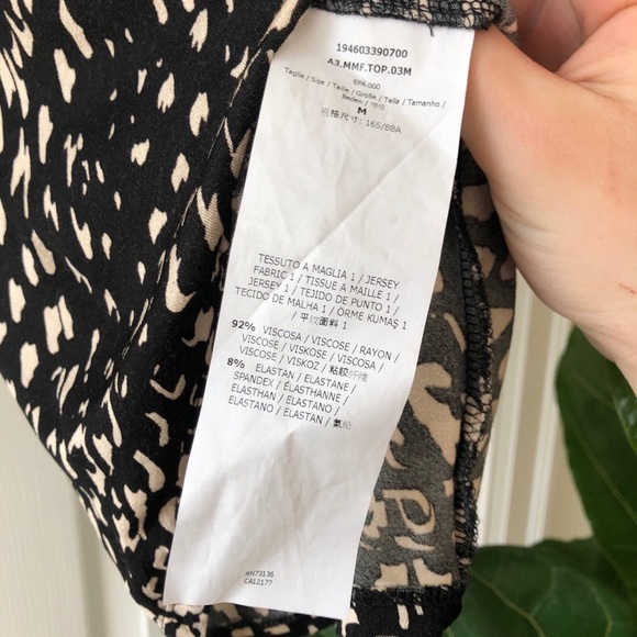 MAXMARA Stretch Jersey Faux Wrap Top M - Picture 5 of 10